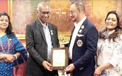 বারী এস্টেটে লায়ন গভর্নর শংকর কুমার রায়ের সংবর্ধনা