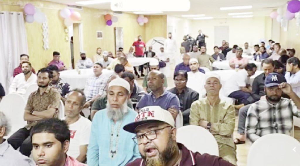 পুলিশ প্রহরায় বাফেলো বিএনপির আলোচনা সভা