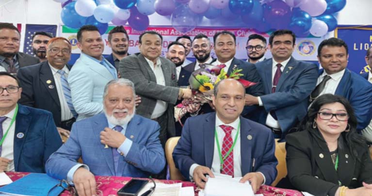 নিউইয়র্ক বাংলাদেশি আমেরিকান লায়ন্স ক্লাবের সভাপতি রাসেল সেক্রেটারি মশিউর