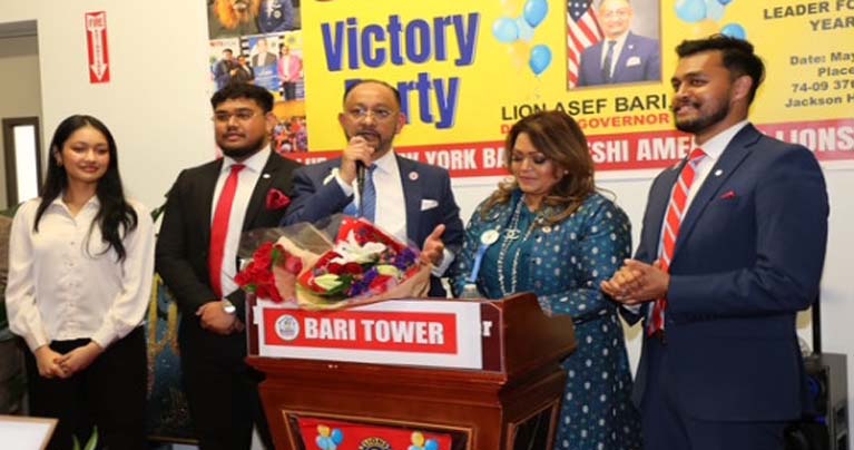 লায়ন্স ডিস্ট্রিক্ট ২০-আর২’-এর গভর্নর আসেফ বারী টুটুলের বিজয় সংবর্ধনা