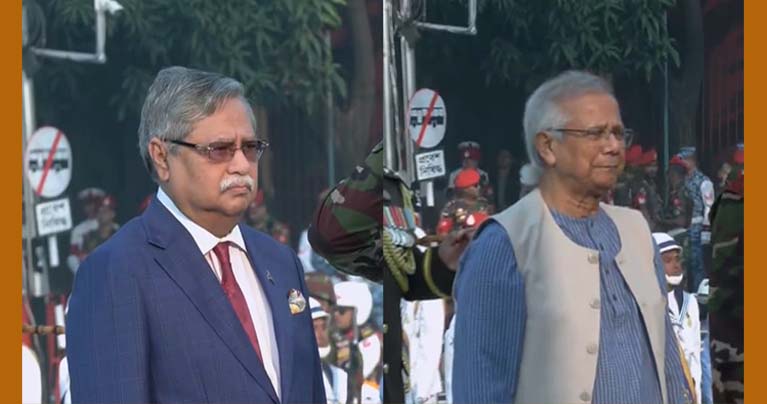 সশস্ত্র বাহিনী দিবসে শিখা অনির্বাণে রাষ্ট্রপতি ও প্রধান উপদেষ্টার শ্রদ্ধা