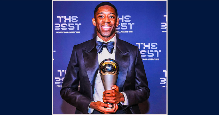 ব্যালন ডি’অরের পর ফিফা বর্ষসেরার পুরস্কারও জিতলেন দেম্বেলে