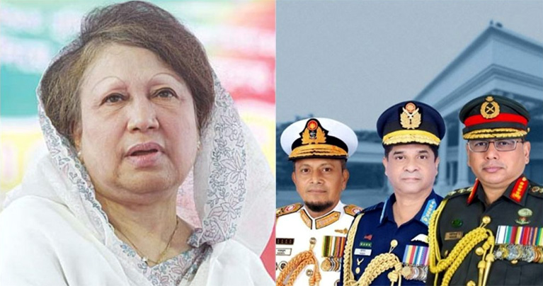 খালেদা জিয়াকে দেখতে হাসপাতালে তিন বাহিনী প্রধান
