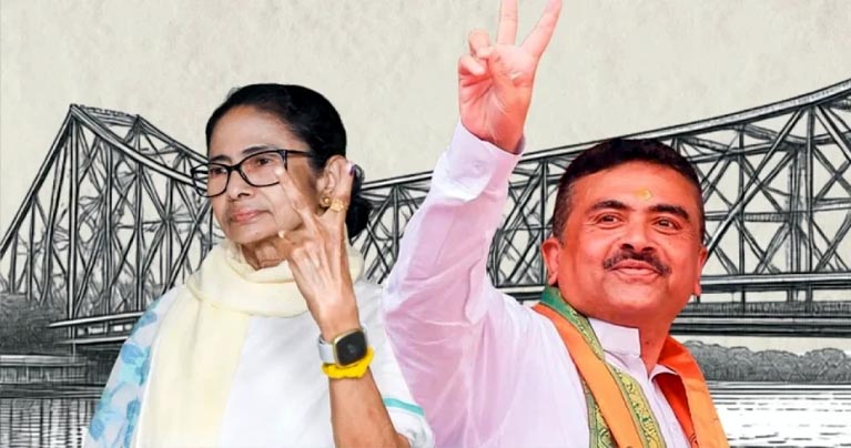 পশ্চিমবঙ্গে প্রথমবার সরকার গঠনের পথে বিজেপি