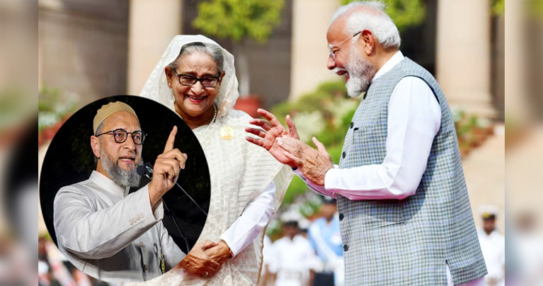 হাসিনাকে বাংলাদেশে পাঠাতে মোদির প্রতি আহ্বান ওয়াইসির
