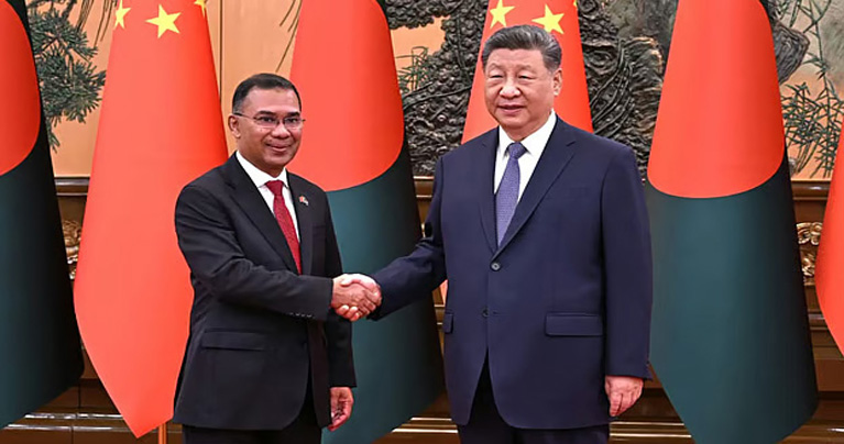 চীনের প্রেসিডেন্টের সঙ্গে প্রধানমন্ত্রী তারেক রহমানের বৈঠক