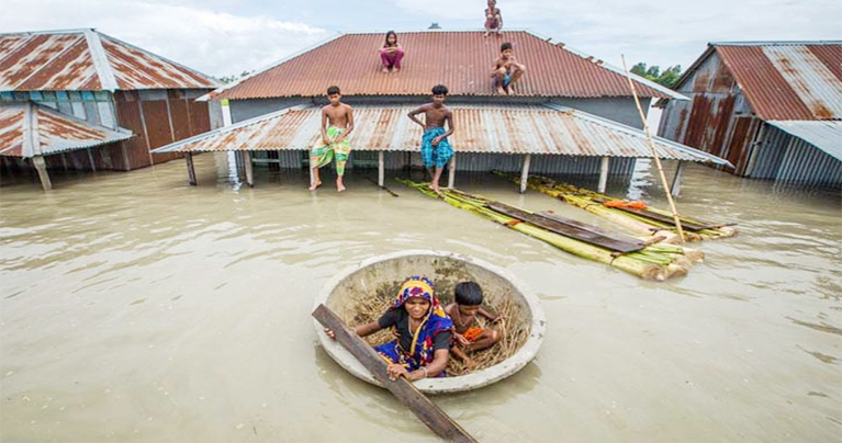 দেশে চলমান বন্যায় ক্ষতিগ্রস্ত ৪৯ লাখ মানুষ, ১৮ জনের মৃত্যু