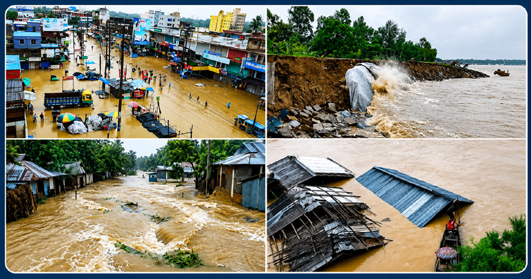 দেশে পাহাড়ধস-বন্যায় মৃতের সংখ্যা ৫৭