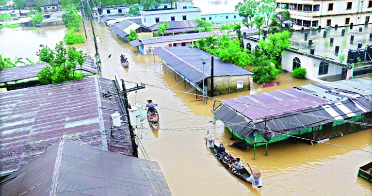 সিলেট-সুনামগঞ্জে পানিবন্দি অর্ধকোটি মানুষ