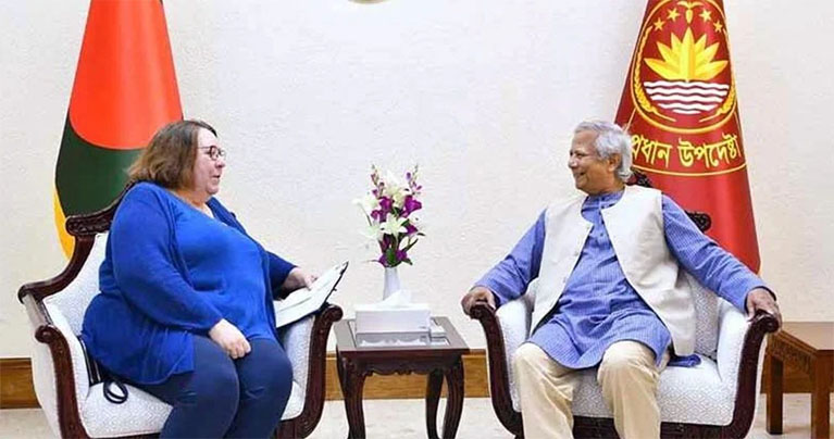 রোহিঙ্গাদের উত্তর আমেরিকায় পুনর্বাসনে কাজ করছে যুক্তরাষ্ট্র : প্রধান উপদেষ্টাকে হেলেন লাফেভ