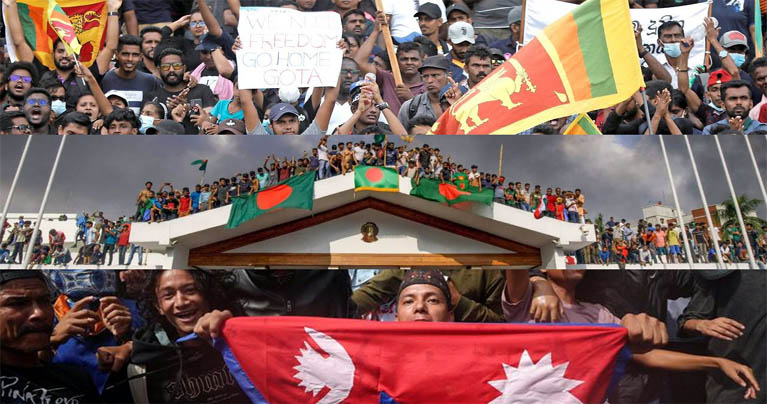শ্রীলঙ্কা, বাংলাদেশ, নেপাল– চার বছরে গণরোষের একই রূপ দেখল তিন দেশ