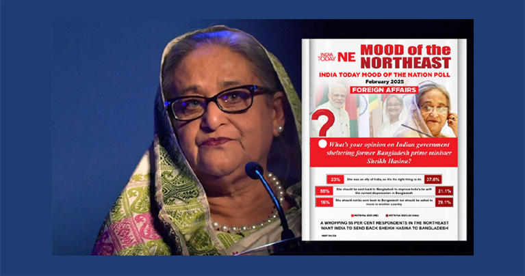 হাসিনাকে ফেরত পাঠানো হোক, চান উত্তরপূর্ব ভারতের ৫৫ শতাংশ মানুষ