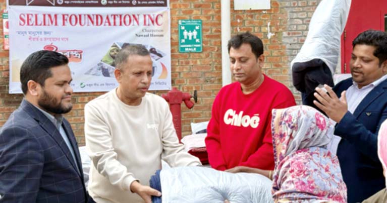 নীলফামারী ও রংপুরে সেলিম ফাউন্ডেশনের শীতবস্ত্র বিতরণ