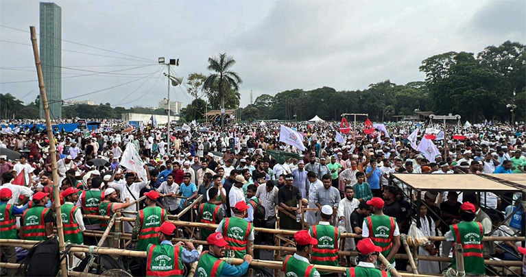 জনসমুদ্রে পরিণত জামায়াতের সমাবেশ