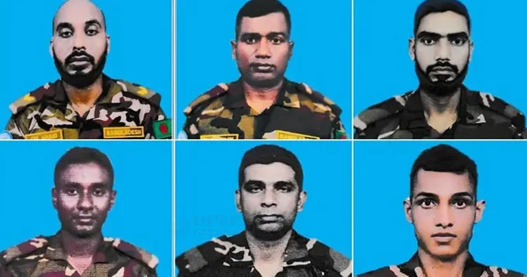 সুদানে নিহত ৬ শান্তিরক্ষী সেনার জানাজা সম্পন্ন