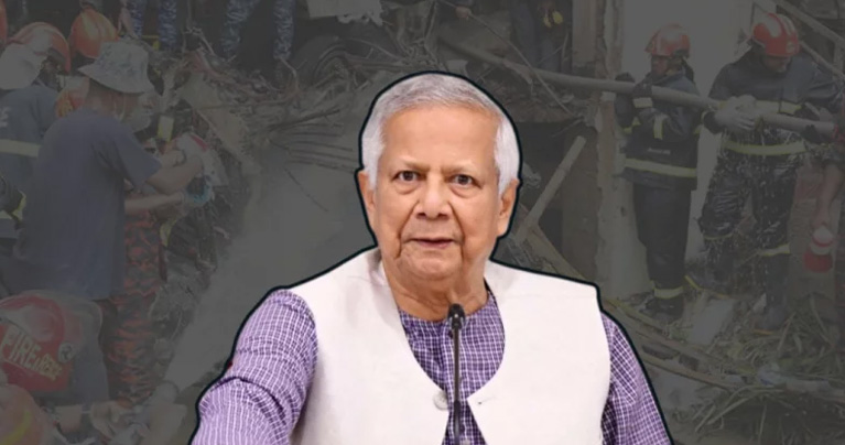 বিমান দুর্ঘটনায় নিহতদের দাফনের ব্যবস্থা, স্মৃতি সংরক্ষণ হবে : প্রধান উপদেষ্টা