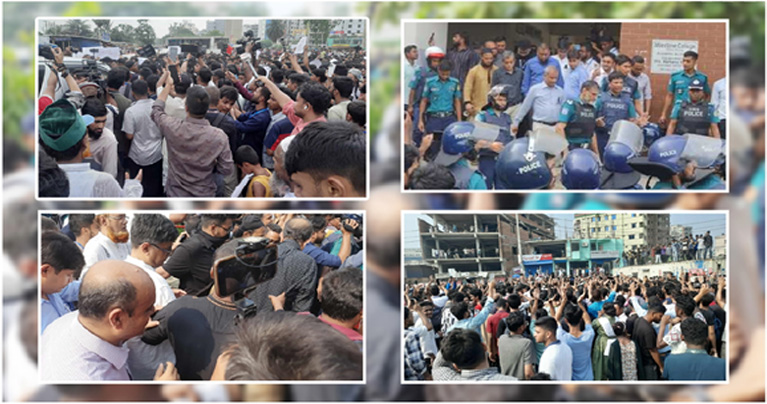 আন্দোলনে উত্তাল মাইলস্টোন কলেজ, শিক্ষাসচিব প্রত্যাহার