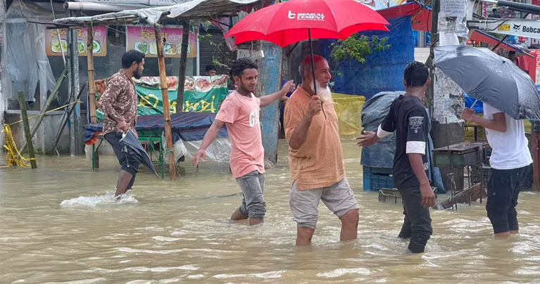 সিলেটে টানা বৃষ্টিতে ফের বন্যার শঙ্কা